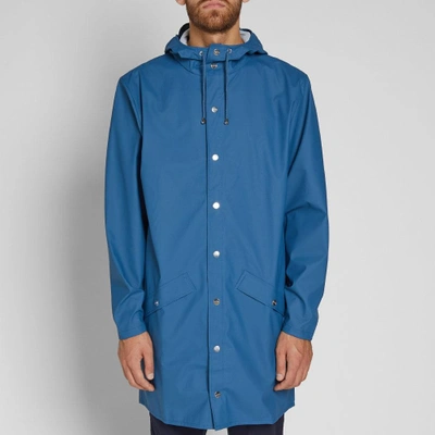 Shop Rains Long Jacket In Blue
