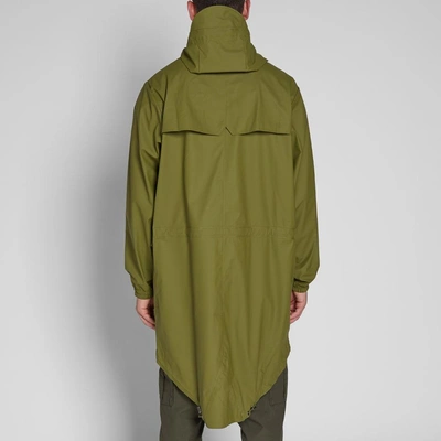 Shop Rains Parka Coat In Green