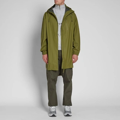 Shop Rains Parka Coat In Green