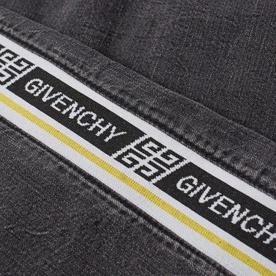 Shop Givenchy Logo Taping Denim Shirt In Black