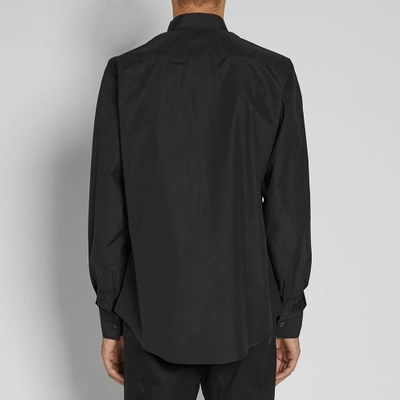 Shop Givenchy Logo Collar Shirt In Black