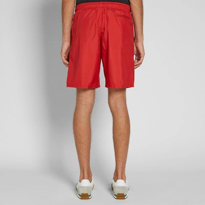 Shop Givenchy Logo Swim Short In Red