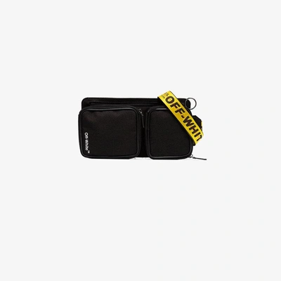 Off-White c/o Virgil Abloh Black Cordura Logo Print Cross-body Bag for Men