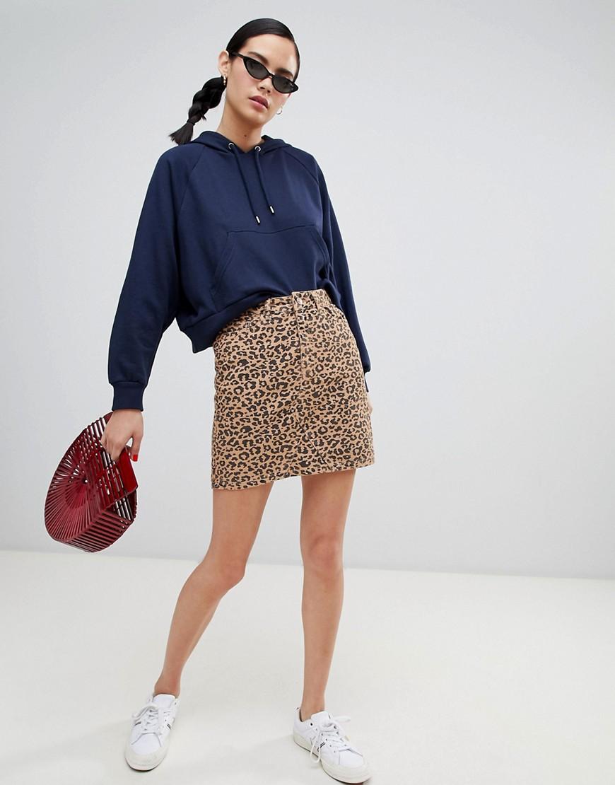 new look tiger print skirt