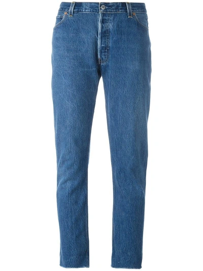 Shop Re/done Cropped Jeans - Blue