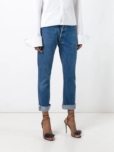 Shop Re/done Cropped Jeans - Blue