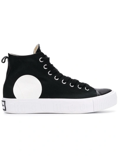 Shop Mcq By Alexander Mcqueen Mcq Alexander Mcqueen Swallow High Top Plimsolls - Black