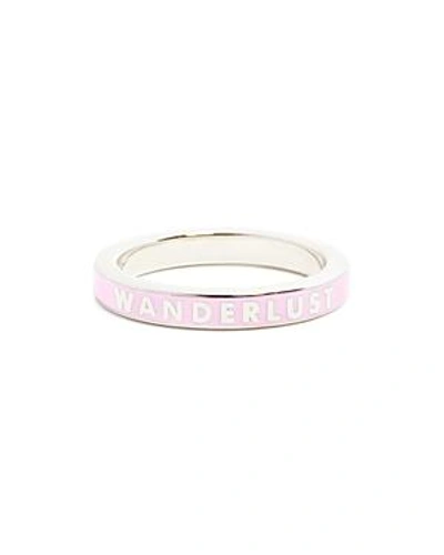 Shop Jet Set Candy Wanderlust Ring In Pink/silver