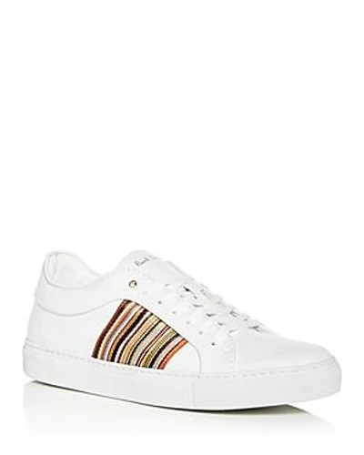 Shop Paul Smith Men's Ivo Leather Lace-up Sneakers In White