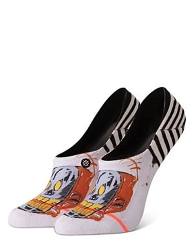 Shop Stance Limited-edition Jean-michel Basquiat Mr Roboto Invisible Liner Socks In White/black/multi