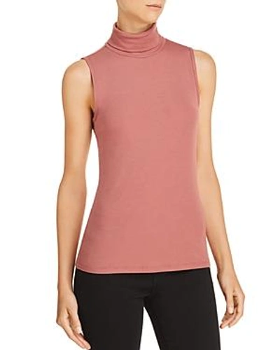 Shop Theory Wendel Sleeveless Turtleneck Top In Antique Rose