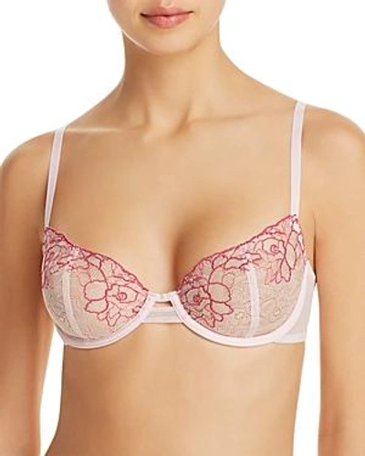 Shop Skarlett Blue Condesa Balconette Bra In Soft Pink/confetti