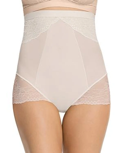 Shop Spanx Spotlight On Lace High-waisted Briefs In Clean White
