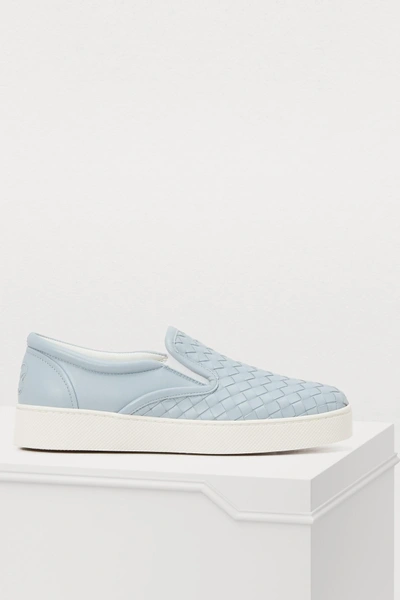 Shop Bottega Veneta Dodger Slip-on In Artic