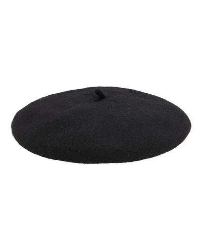 Shop Hat Attack Black Beret Black