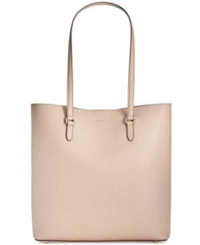Shop Dkny Bryant Saffiano Leather Tote, Created For Macy's In Soft Clay/gold
