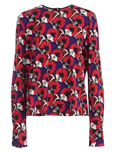 Shop Marni Printed Top In Dfrred