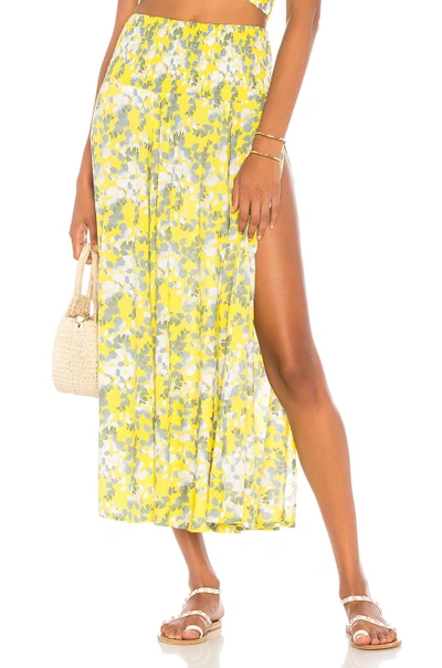 Shop Tiare Hawaii Rock Your Soul Maxi Skirt In Yellow
