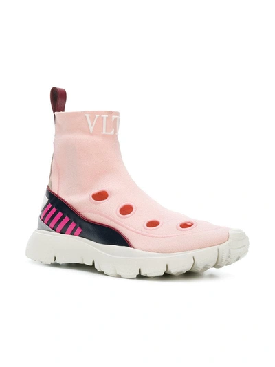 Shop Valentino Garavani Heroes Her Sneakers - Pink