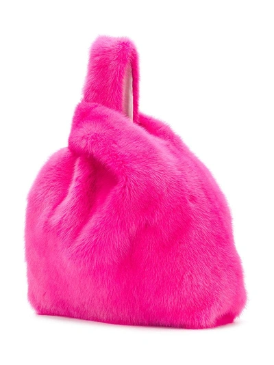 Shop Simonetta Ravizza Fluffy Tote Bag - Pink