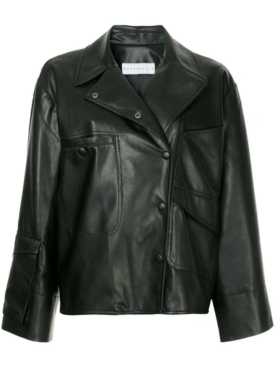 Shop Nino Babukhadia Faux Leather Jacket - Black