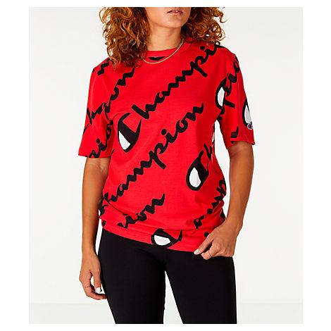 red champion all over shirt