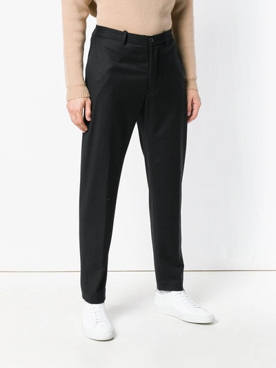 Shop Nine In The Morning Slim Tailored Trousers - Black