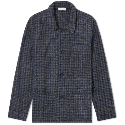 Shop Pop Trading Company Pop Trading Company Metrospective Wool Check Jacket In Blue