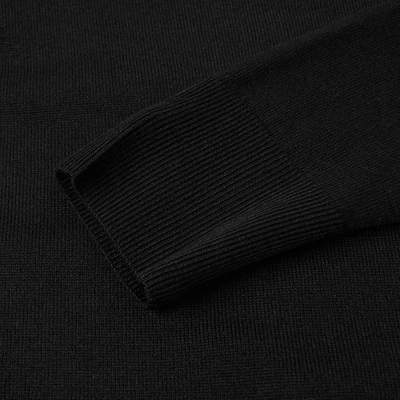 Shop Maison Kitsuné Virgin Wool Crew Knit In Black