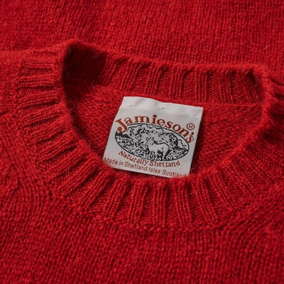 Shop Jamiesons Of Shetland Jamieson's Of Shetland Crew Knit In Red