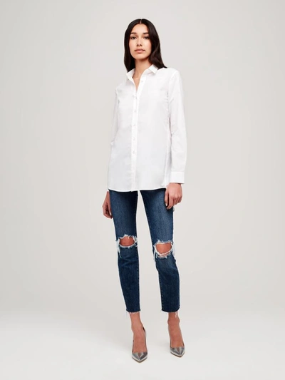 Shop L Agence Layla Blouse In Ivory