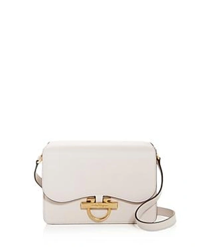 Shop Ferragamo Medium Classic Flap Shoulder Bag In Jasmine Fl Light Pink/gold