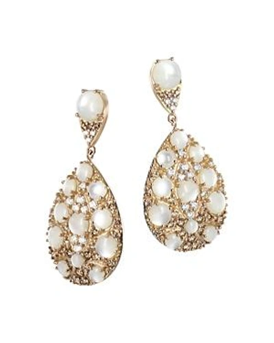 Shop Pasquale Bruni 18k Rose Gold Champagne Diamond, Champagne Diamond & Mother Of Pearl Drop Earrings In White/rose Gold