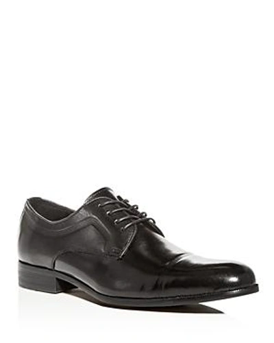 Shop Kenneth Cole Men's Chief Leather Cap Toe Oxfords In Black