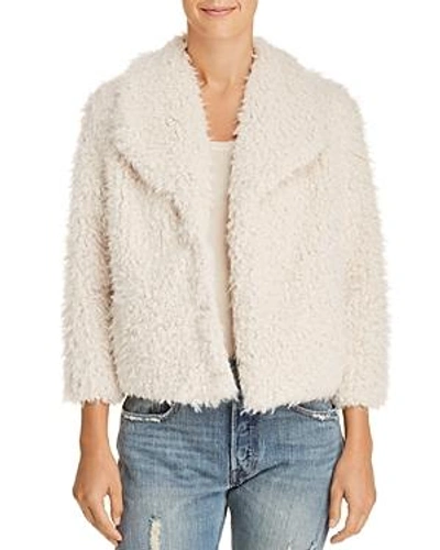 Shop Bb Dakota Hugs Don't Lie Faux Fur Jacket In Ivory