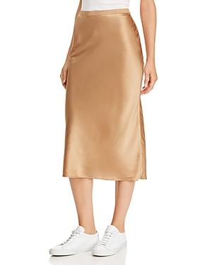anine bing silk midi skirt