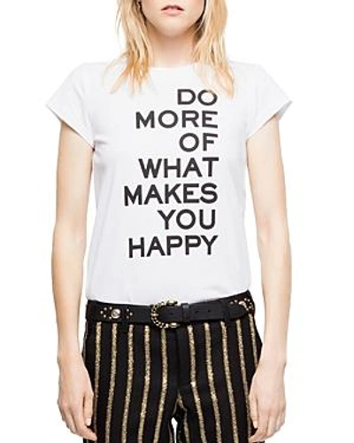Shop Zadig & Voltaire Skinny Do More Tee In White