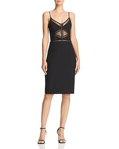 Shop Bardot Jayne Lace-inset Dress In Black