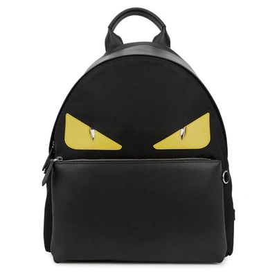 Shop Fendi Monster Black Nylon Backpack