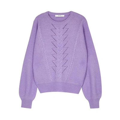 Shop Gestuz Adel Lilac Wool-blend Jumper