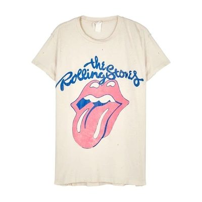 Shop Madeworn Rolling Stones Cotton T-shirt In Off White