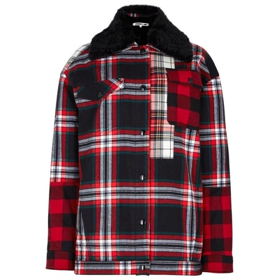 Shop Mcq By Alexander Mcqueen Red Checked Cotton Flannel Jacket