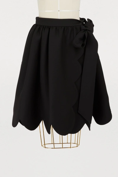 Shop Valentino Flared Skirt In Black