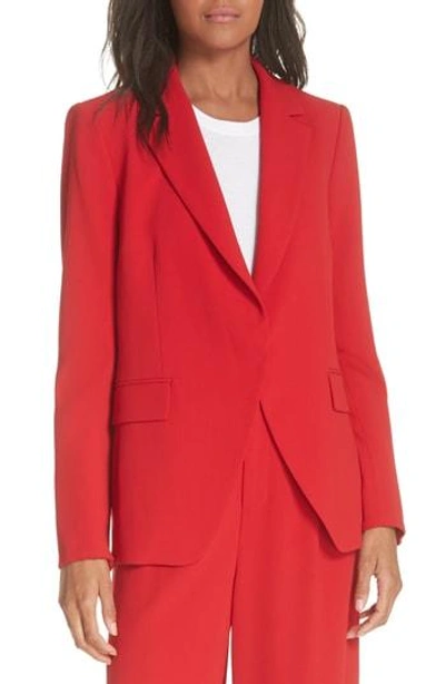 Shop Alice And Olivia Helena Suit Blazer In Ruby