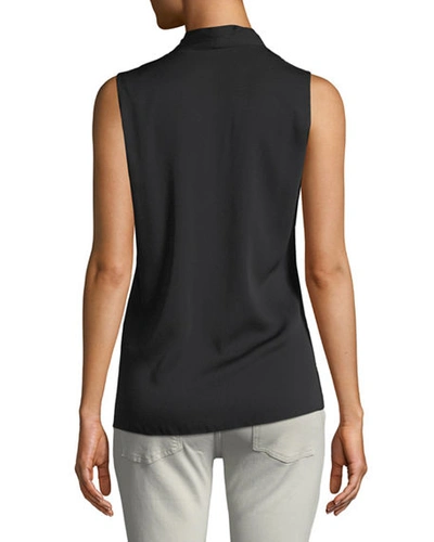 Shop Kobi Halperin Mila Silk-stretch Sleeveless Top In Black