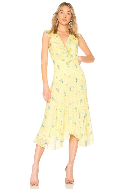 Shop Saloni Rita Short Dress In Yellow