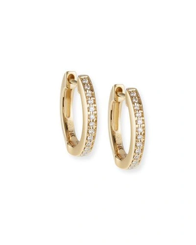 Shop Sydney Evan 14k Diamond Small Huggie Hoop Earrings In Gold