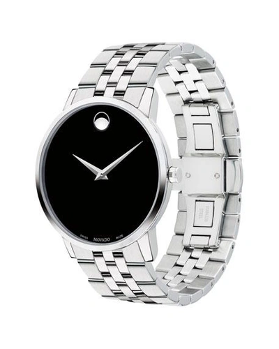 Shop Movado Men's 40mm Ultra Slim Watch With Bracelet Black Museum Dial