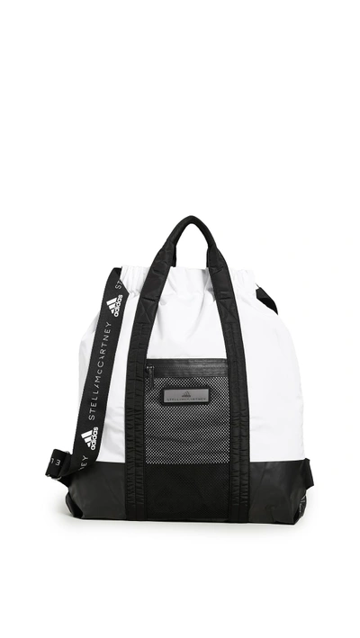 Shop Adidas By Stella Mccartney Gym Sack In White/white/black