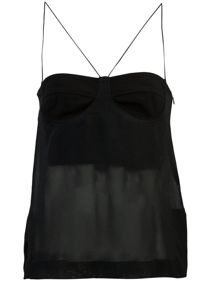 dion lee sheer bustier top